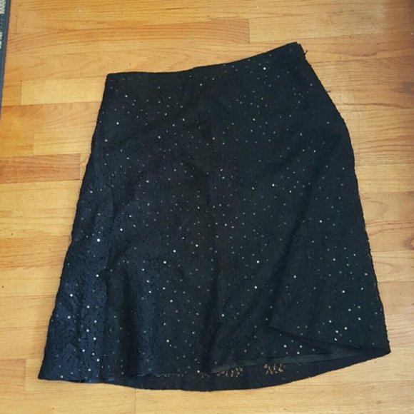 Michael Kors beaded lace black skirt size 4 - Picture 8 of 8